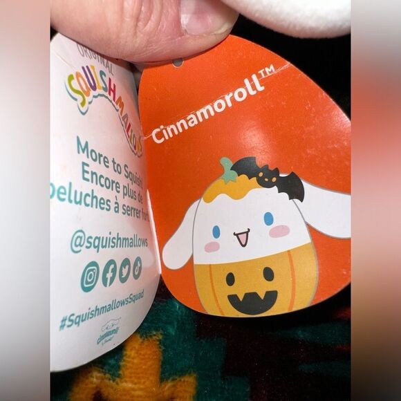 Squishmallows Sanrio 2023 Halloween 7" Cinnamoroll Pumpkin Plush Hello Kitty - Picture 8 of 9